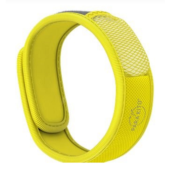Parakito Mückenschutz-Armband Bunt Gelb Natürlich, nachfüllbar, wasserfest, 24h Schutz/Tag - 15 Tage pro Nachfüllung + zwei Nachfüllungen
