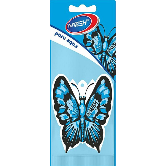 Mister Fresh Car Parfume Butterfly Pure Aqua hängenden Lufterfrischer 1 Stück