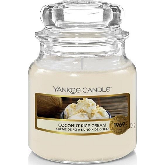 Yankee Candle Coconut Rice Cream - Duftkerze mit Kokosreiscreme Classic klein Glas 104 g