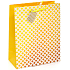 Nekupto Geschenkpapiertüte 32,5 x 26 x 13 cm Gelbe Ornamente 2018 01 L - KFL