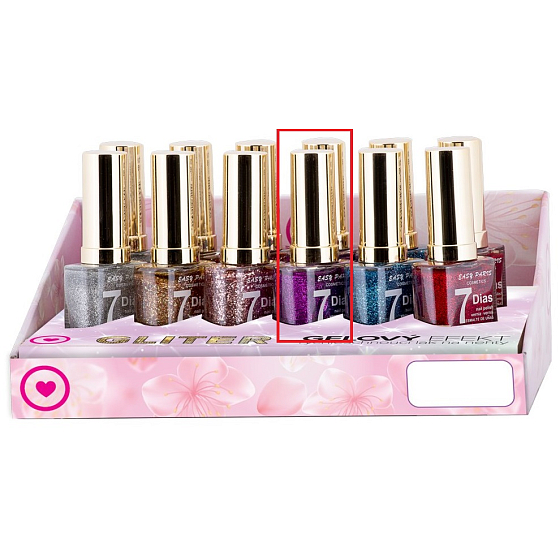 My 7Dias Efecto Gel Gel-Nagellack mit Glitzer lila 13 ml