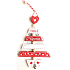 Albi Baumschmuck aus Holz ohne Text rot 13 cm