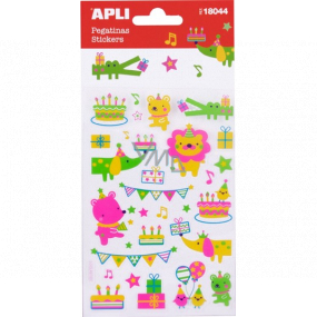 Apli Stickers Neon Animals Aufkleber mit Tiermotiv 1 Blatt 18044