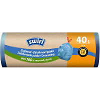Swirl Abfall-Ziehtüten 40 l, 56 × 59 cm, 28 µ, 12 Stück