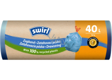 Swirl Abfall-Ziehtüten 40 l, 56 × 59 cm, 28 µ, 12 Stück