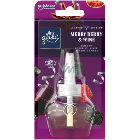 Glade Electric Scented Oil Merry Berry & Wine - Beeren und Rotwein flüssige Nachfüllung für elektrische Lufterfrischer 20 ml