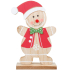 Weihnachtslebkuchenhaus aus Holz 16,5 cm