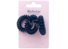 Richstar Accessories Haargummi Spirale schwarz 3 Stück