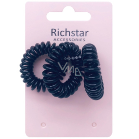 Richstar Accessories Haargummi Spirale schwarz 3 Stück
