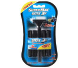 Super-Max SMX3 3-Klingen-Rasierer für den Einmalgebrauch + 10 Ersatzklingen für Männer