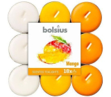 Bolsius Aromatic Mango dreifarbig duftende Teelichter 18 Stück, Brenndauer 4 Stunden
