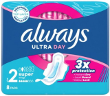 Always Ultra Day Super Damenbinden mit Flügeln, 8 Stück