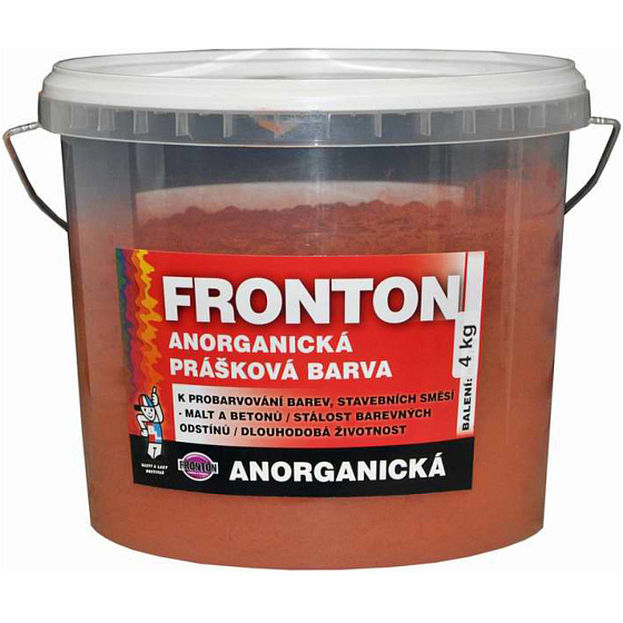Fronton Pulverfarbe für Baustellenmischungen Mörtel und Beton, 0847 dunkelrot, 4 kg