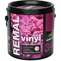 REMAL Vinyl Color mat waschbare Farbe für Wände, 340 fliederlila, 3,2 kg
