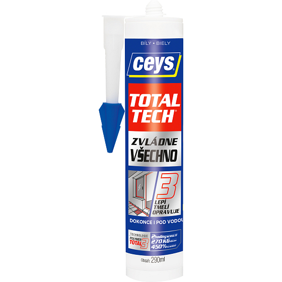 Ceys Total Tech universelles Kleber und Dichtmittel, weiß, 290 ml