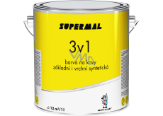 Supermal 3v1 S2177 0131 šedá vrchní syntetická barva na kovy, 2,5 l