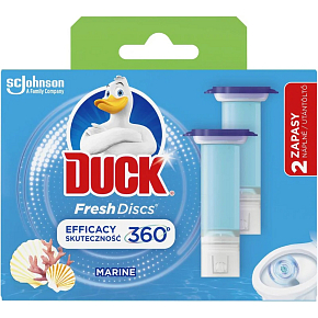 Duck Fresh Discs Sea-Duft-WC-Gel für hygienische Sauberkeit und Frische Ihrer Toilettenersatzfüllung 2x36 ml