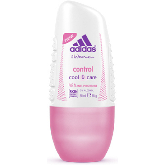 Adidas Cool & Care 48h 6in1 Kontrollball Antitranspirant Deodorant Roll-On für Frauen 50 ml