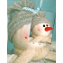 Nekupto Geschenk Papiertüte 14 x 11 x 6,5 cm Blau mit Schneemann 660 02 WBS