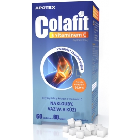 Apotex Colafit reines kristallines Kollagen mit Vitamin C Nahrungsergänzungsmittel 60 Würfel + 60 Tabletten