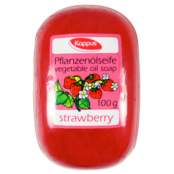 Kappus Erdbeerglycerin Toilettenseife mit Pflanzenöl 100 g