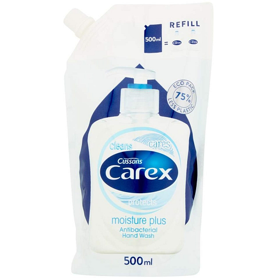 Carex Moisture Plus antibakterielle Flüssigseife mit Milchproteinen füllen 500 ml nach