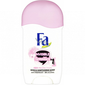 Fa Invisible Sensitive Rose & Hawthorne Antitranspirant Deodorant Stick für Frauen 50 ml