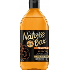 Nature Box Aprikose Vitamin Antioxidans Haarshampoo mit 100% kaltgepresstem Aprikosenöl, geeignet für Veganer 385 ml