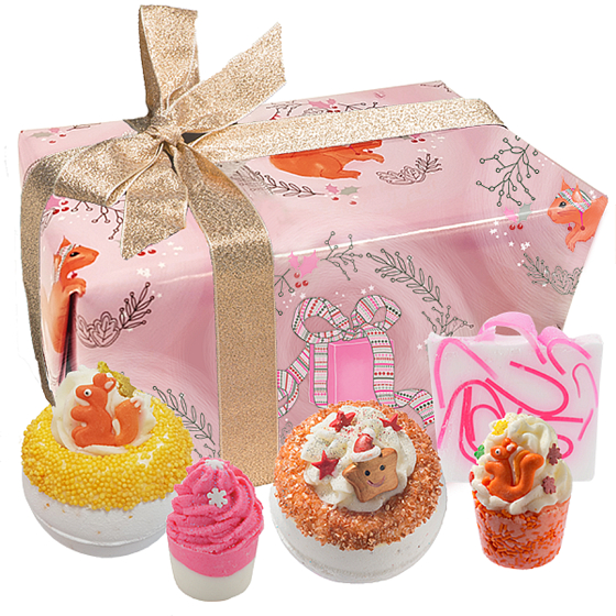 Bomb Cosmetics Secret Squirrel ballistisch 2x160 g + Ball 30 g + Block 50 g + Seife 100 g, Kosmetikset