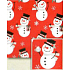 Nekupto Geschenkpapier 70 x 200 cm Weihnachtsrote Schneemänner