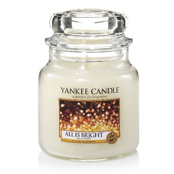 Yankee Candle All Is Bright - Alles scheint nur eine Duftkerze Classic Medium Glas 411 g