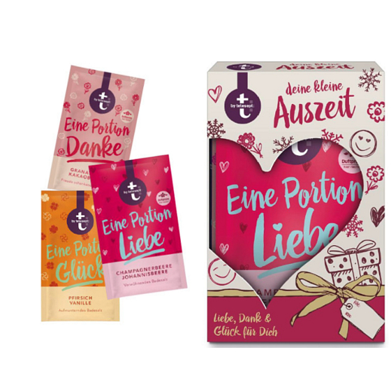 Tetesept Serving Dank Badesalz 60 g + Serving Love Badesalz 60 g + Serving Friendship Badesalz 60 g Kosmetikset