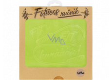 Albi Fitness Handtuch Fit, fit, Hurra grün 90 x 50 cm