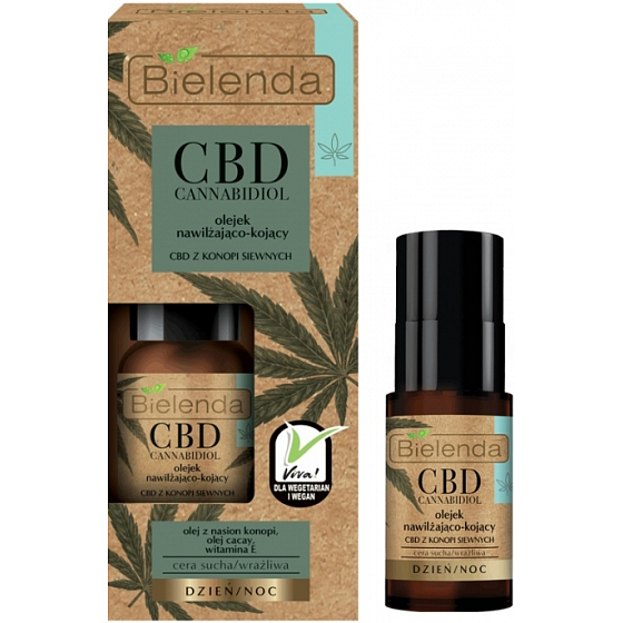 Bielenda CBD Cannabidiol feuchtigkeitsspendend beruhigendes Hautöl 15 ml