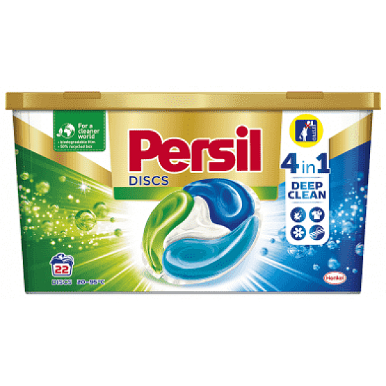 Persil Discs Regular 4in1 Waschmittelkapseln für weiße und farbechte Wäsche Box 22 Waschladungen 550 g