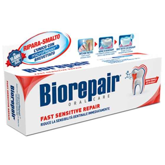 Biorepair Fast Sensitive Repair Interational Zahnpasta für empfindliche Zähne 75 ml