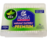 AbellA Premium ECO Wattestäbchen Box, 200 Stk