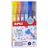 Apli Outline Marker Marker mit Rundspitze 5,5 mm für zweifarbiges Schreiben 6 Stück, Set
