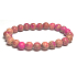 Jaspis / Regalit Imperial Meeressediment rosa Armband elastisch gemischtes Mineral, Kugel 8 mm / 16 - 17 cm