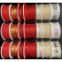 Nekupto Fabric Weihnachtsband Rot gold dots 15 mm x 3 m