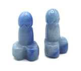 Avanturin blau Penis für Glück, Naturstein zum Bauen ca. 3 cm, Glücksstein
