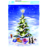 Bogen Weihnachtsaufkleber, Fensterfolie ohne Kleber farbiger Weihnachtsbaum 35 x 25 cm