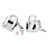 Charms Sterling Silber 925 Magisches Vorhängeschloss - Be mine, mine, love Armbandanhänger