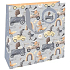 Nekupto Luxus Papier Geschenktüte 23 x 23 x 10 cm Autos und Plüschtiere