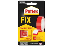 Pattex Fix doppelseitiges extra starkes Klebeband, Tragfähigkeit 120 kg, 1,5 m × 19 mm