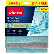 Vileda Pro Clean Mikrofasertuch universell, 2+1 Stück