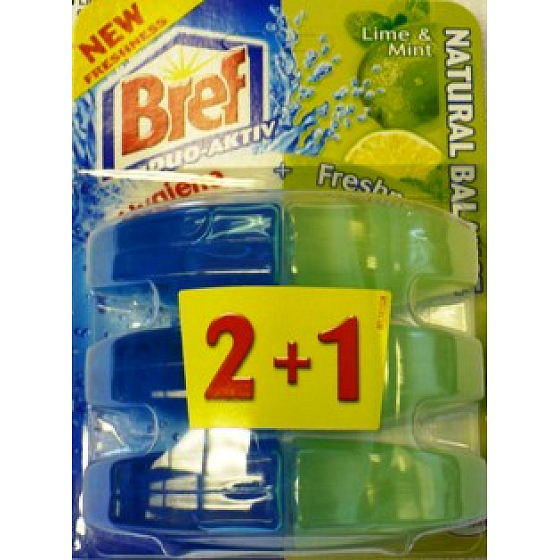 Bref Duo Active Extra Clean & Frische Limette & Minze Toilettengel Nachfüllung 3 x 60 ml