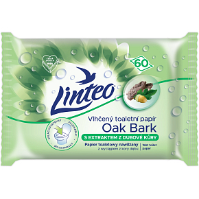 Linteo feuchtes Toilettenpapier mit Eichenrinde, 60 Stück