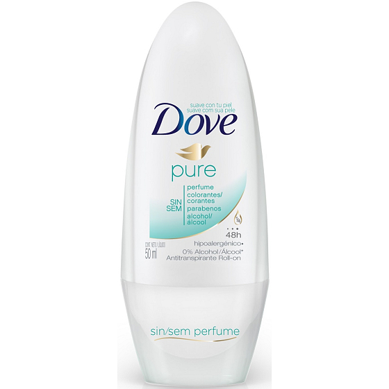 Dove Pure Ball Antitranspirant Deodorant Roll-On für Frauen 50 ml
