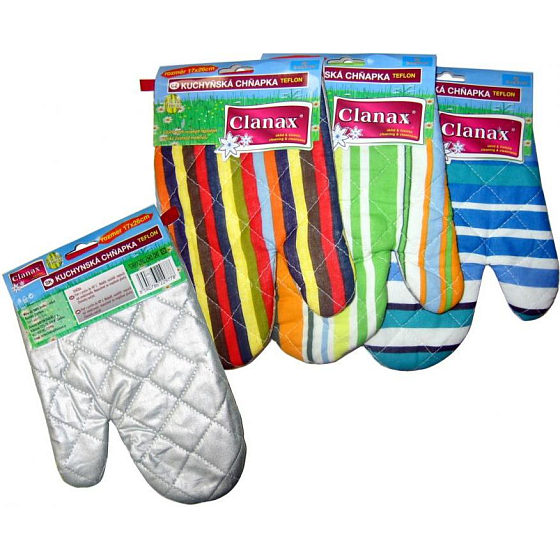 Clanax Küchenhandschuh Teflon, verschiedene Motive und Farben 17 x 26 cm 1 Stück